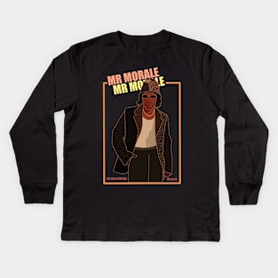 Kendrick Lamar Mr Morale & The Big Steppers Retro Design Kids Long Sleeve T-Shirt